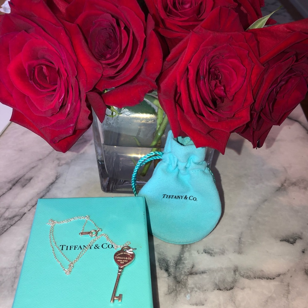 Authentic Tiffany’s key heart necklace with chain